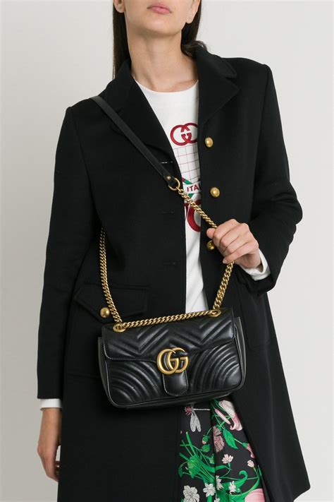 gucci marmont small matelasse shoulder|Gucci Marmont bag small size.